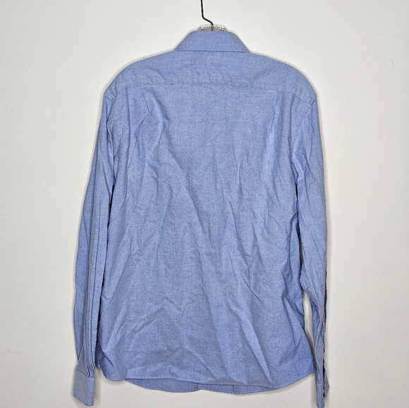 Tommy Hilfiger Men's button down size L light blue cotton blend - Picture 2 of 5